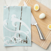 Linge De Cuisine BLue Seashells Beach Mariage (Quart Plié)