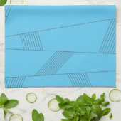 Linge De Cuisine Blue, simple, elegant, abstract line pattern (Plié)