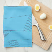 Linge De Cuisine Blue, simple, elegant, abstract line pattern (Quart Plié)
