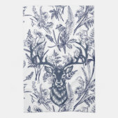 Linge De Cuisine Blue Toile Deer - La faune à la maison (Vertical)