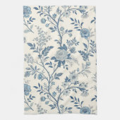 Linge De Cuisine Blue Vintage Floral Pattern (Vertical)