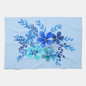 Linge De Cuisine Blue Watercolor Flower (Horizontal)