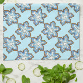 Linge De Cuisine Blue Winter Holiday Hanoukka Christmas Snowflakes (Plié)