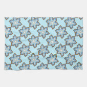 Linge De Cuisine Blue Winter Holiday Hanoukka Christmas Snowflakes (Horizontal)