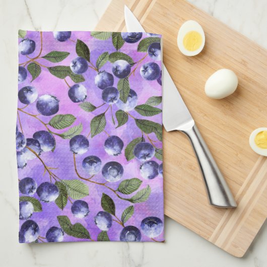 Linge De Cuisine Blueberges  (Quart Plié)