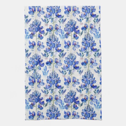 Linge De Cuisine Bluebonnet Texas Wild Flower Motif (Vertical)