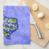 LINGE DE CUISINE BLUEBONNETS DE TEXAS (Quart Plié)