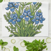Linge De Cuisine Bluebonnets du Texas (Plié)