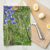 Linge De Cuisine Bluebonnets et pinceaux indiens (Quart Plié)