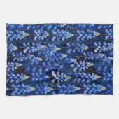 Linge De Cuisine Bluebonnets - Fleurs Texas Bleu foncé (Horizontal)