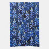 Linge De Cuisine Bluebonnets - Fleurs Texas Bleu foncé (Vertical)