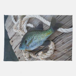 Linge De Cuisine bluegill sur quai