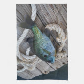 Linge De Cuisine bluegill sur quai (Vertical)