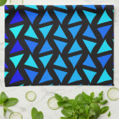 Linge De Cuisine Blues Motif Abstrait (Plié)
