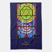 Linge De Cuisine Blues personnalisées Rouges Jaunes Hanoukka (Vertical)