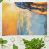 Linge De Cuisine Bluetick Coonhound Beach Plage Plage de surf Peint (Plié)