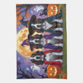 Linge De Cuisine Bluetick Coonhound Chiens Citrouille Halloween Fun (Vertical)