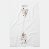 Linge De Cuisine Blush and Neutral Christmas Tree Kitchen Towel (Vertical)