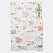 Linge De Cuisine Blush Hearts & Botanical Seamless Pattern (Vertical)