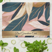 Linge De Cuisine Blush Pink Gold Boho Collection Feuille tendance (Plié)