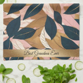 Linge De Cuisine Blush Pink Gold Boho Collection Feuille tendance (Plié)