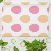 Linge De Cuisine Blush Pink Peach Easter Eggs Pattern (Plié)