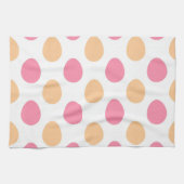 Linge De Cuisine Blush Pink Peach Easter Eggs Pattern (Horizontal)