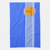 Linge De Cuisine Bodybuilding ; bleu et orange (Vertical)