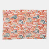 Linge De Cuisine Bohemian arch fish scale painted pattern (Horizontal)
