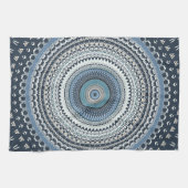 Linge De Cuisine Boho bleu Bohême Mandala   (Horizontal)