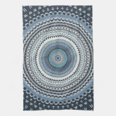 Linge De Cuisine Boho bleu Bohême Mandala   (Vertical)