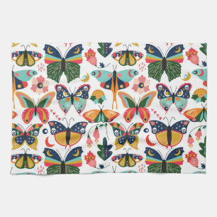 Linge De Cuisine Boho Butterflies : Motif en papier peint sans cout