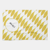 Linge De Cuisine Boho Chic Jaune Feuilles d'automne Aquarelle (Horizontal)