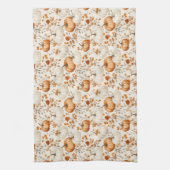 Linge De Cuisine Boho Citrouille Doodle Automne sans joint (Vertical)