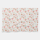 Linge De Cuisine Boho Floral Terre Tons Fleurs Modernes (Horizontal)