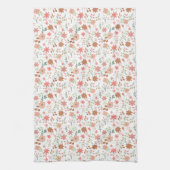 Linge De Cuisine Boho Floral Terre Tons Fleurs Modernes (Vertical)