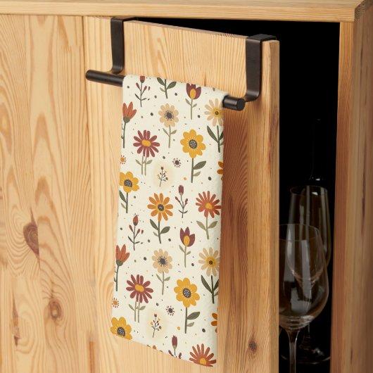 Linge De Cuisine Boho Florals (Pliage en tiers)
