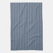 Linge De Cuisine Boho géo lignes simples beige denim bleu rustique (Vertical)