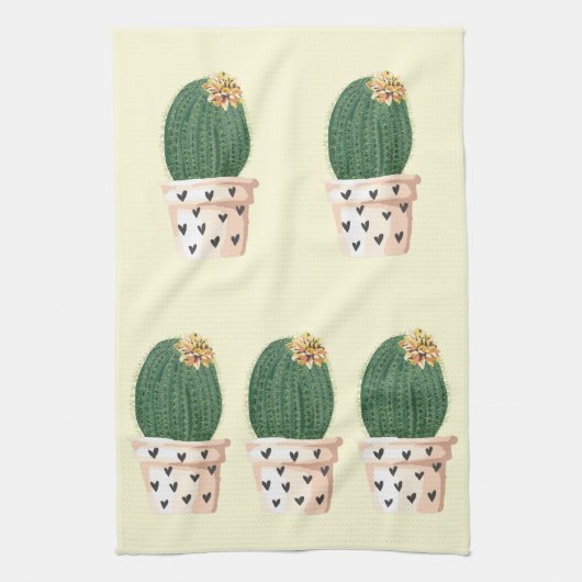 Linge De Cuisine Boho Heart Cactus Pot (Vertical)