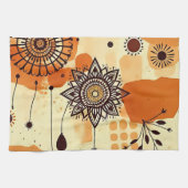 Linge De Cuisine Boho Mandala Automne chaud Rustique Floral (Horizontal)
