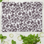 Linge De Cuisine Boho Matisse Formes botaniques Motif gris noir (Plié)