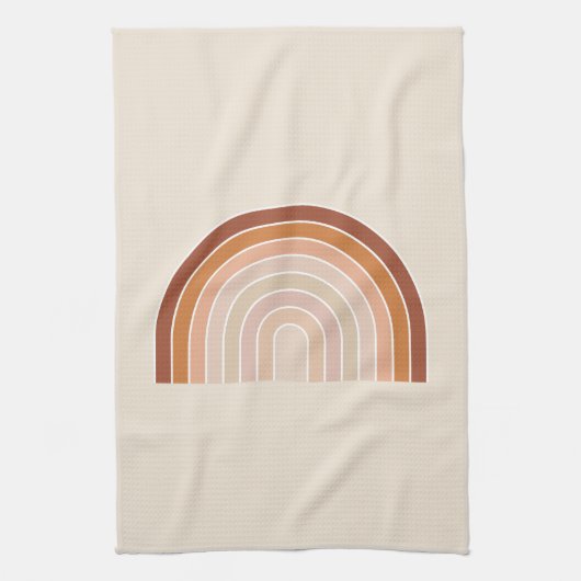 Linge De Cuisine Boho Rainbow Beige Terracotta (Vertical)