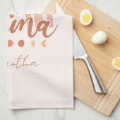 Linge De Cuisine Boho Rainbow Mama avec phases de lune (Quart Plié)