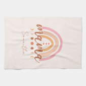 Linge De Cuisine Boho Rainbow Mama avec phases de lune (Horizontal)