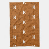 Linge De Cuisine Boho Rustique Texturé Bois brun personnalisé (Vertical)