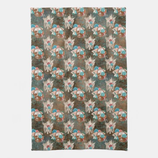 Linge De Cuisine Boho Skull Series Design 13 (Vertical)