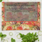 Linge De Cuisine Boho Thanksgiving Décor Citrouille aquarelle (Plié)