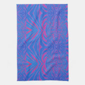 Linge De Cuisine Boho Tiger Bleu et rose (Vertical)