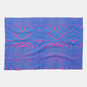 Linge De Cuisine Boho Tiger Bleu et rose (Horizontal)