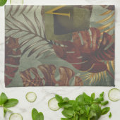 Linge De Cuisine Boho tropical monstère feuille de palmier 70's été (Plié)